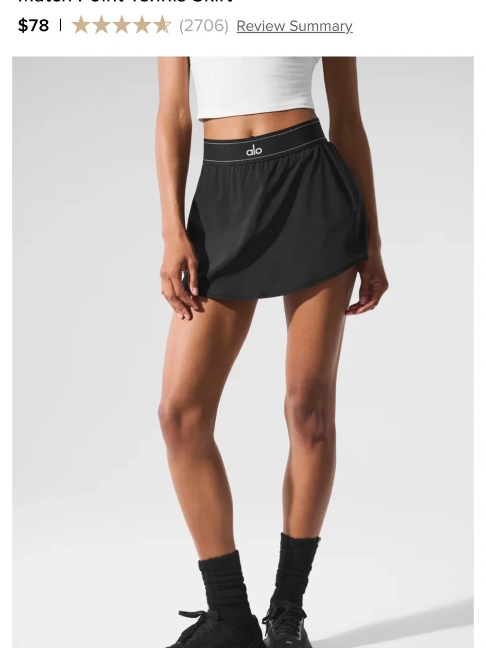 ALO Yoga Match Point Tennis Skirt size Small